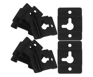OHPHCALL 10 Pezzi Ganci da Parete per Altoparlante in Ferro Nero con Viti, Supporto Sicuro per Casse Acustiche, Risparmio Spazio Desktop, per Decorazione Casa