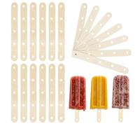 OHPHCALL 100 Pezzi forniture per la classe bastoncini di lecca-lecca porta stoppino bastoncini per cake pops Fan di matrimonio legno miscelazione Beige