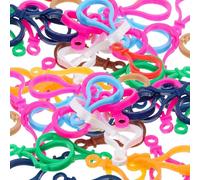 OHPHCALL 100 Pezzi Moschettoni per Aragosta in Plastica Colorati, Fermagli per Gioielli Fai da Te Leggeri e Resistenti, Chiusura a Griffe per Collane e Bracciali Artigianali