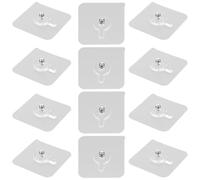 OHPHCALL 12 Pezzi Ganci Invisibili senza Traccia in Acrilico per Pareti Solide e Legno Duro, Facili da Applicare per Appendere Quadri e Decorazioni senza Forare