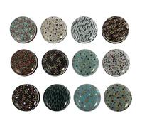 OHPHCALL 12 Pezzi Mini Contenitori di Latta Rotondi Coperchio per Candele Fai da Te e Stoccaggio Piccoli Oggetti, Barattoli Resistenti e Pratici per Casa e Bomboniere