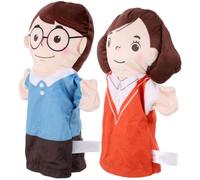 OHPHCALL 2 Pezzi Burattini da Mano in Peluche Cotone Pp, Giocattolo Educativo e Genitori, Resiliente e Adatto per Raccontare Storie e Giochi di Famiglia