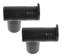 OHPHCALL 2 Pezzi Giunto Angolare per Appendiabiti Nero Plastico 22 MM | Connettore Angolare a 90 Gradi, Montaggio senza Attrezzi, Rinforzo per Asta e Barra, per Armadi e Boutique