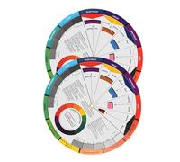 OHPHCALL 2 Pezzi Ruota Strumento Didattico per Apprendimento dei Colori e Miscelazione Vernici per Lezioni di Arte e Trucco