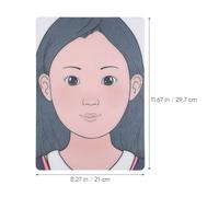 OHPHCALL 2 Pezzi Tavole Pratica Trucco Viso Riutilizzabili A4 per Principianti, Modelli Pittura Facciale e Adulti, Strumenti Formazione Cosmetica per Esercizi Make-up