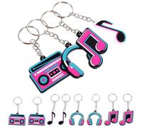 OHPHCALL 24 Pezzi Gadget Musicali Portachiavi Nota Musicale in Pvc, Resistenti e Leggeri, Accessori per Feste Karaoke e Compleanni, Decorazioni Creative per Zaini e Classe