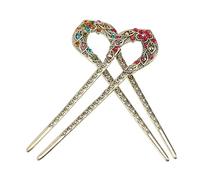 OHPHCALL 2pezzi Bacchette Per Forma Strass Spilloni Doppio Artiglio Clip Vintage Per Acconciature Eleganti e Cerimonie