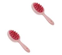 OHPHCALL 2pezzi Spazzola Massaggio Capelluto Portatile Con Manico Ergonomico Scrub Per Doccia Stimola e Rivitalizza Capelluto Facile Da Usare e Riporre