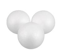 OHPHCALL 3 Pezzi Globo Modellabile Bianco in Schiuma 18cm per Progetti | Superficie Verniciabile e Rifinibile, Forma Sferica, Adatto a Scuola e Attività di Gruppo
