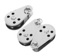 OHPHCALL 3 Pezzi Puleggia Marina in Acciaio Inox, Puleggia per Corda e Cavo, Argento, per Attrezzatura da Barca e Vele, per Appassionati