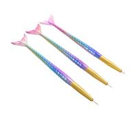 OHPHCALL 3pezzi Pennelli Per Nail Art Pennello Con Doppia Punta Per Disegni Precisi e Dettagli Strumenti Per Unghie Adatti Tecniche Di Nail Art Kit Facile Da Usare Per Principianti e