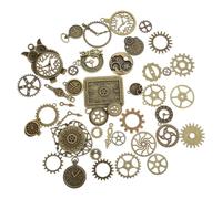 OHPHCALL 40 Pezzi Charms in Metallo Retro Punk per Progetti DIY e Decorazioni, Ingranaggi Orologio Vintage Piccoli per Accessori Glamour Stili multipli