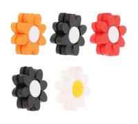 OHPHCALL 5 Pezzi Ammortizzatore per Racchetta Tennis, Racket Vibration Dampener in Silicone e PVC, Petalo Floreale, Riduce Le Vibrazioni, per Prevenire Gomito del Tennista Colore Casuale