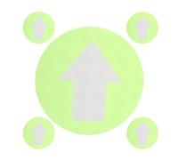 OHPHCALL 5 Pezzi Cartello Direzionale Freccia Adesivo Riflettente PVC Verde Chiaro per Percorsi e Scale, Segnale Decorativo per Esterni e Camminamenti