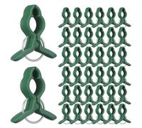OHPHCALL 50 Pezzi Clip per Piante in Plastica Verde Morsetti Flessibili per Supporto di Steli di Piante Una Crescita Dritta nel Giardino