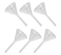 OHPHCALL 6 Pezzi Imbuto di Vetro Triangolare Resistente al Calore da 30ml per Laboratorio e Cucina, Riutilizzabile Osservazione di Precisione in Vetro Non Reattivo