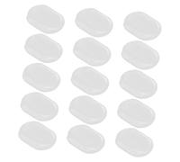 OHPHCALL 60 Pezzi Transparent Silicone Ear Clip Pads Non Slip Oval Replacement Cushions For Comfortable Wear Portable And Invisible Ear Clip Accessories For Sports And Daily Use