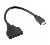 OHPHCALL Adattatore Video Splitter in Abs Trasmissione Video Chiara e Dati Stabili Nero 1 in 2 Out per Monitor Lcd per Multimediale