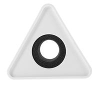 OHPHCALL Bandiera Microfono Triangolare in Plastica Abs Bianca per Microfono da Intervista Professionale Ampio Spazio per Logo Inciso