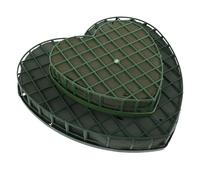 OHPHCALL Base per Fiori a Forma di Cuore in Spugna Verde 2 Pezzi, Materiale Pratico e Comodo per Composizioni Floreali Fai da Te e Negozi di Fiori Stili Multipli
