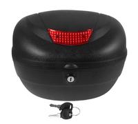 OHPHCALL Baule Spaziosa Resistente Elegante Design e'acqui Portapacchi Nero in Plastica Capacità Facile da Installare per Moto per Uso Motociclistico