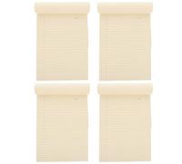 OHPHCALL Blocco Note A4 Beige 4 Pezzi Righe e Margine, Design Strappabile e Portatile, per Appunti Ufficio e Lista Attività