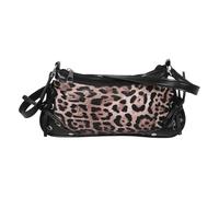 OHPHCALL Borsa a Tracolla Sottobraccio Donna in Pu Stampa Leopardata Classica, Design alla Moda con Fiocco Elegante, Interno Organizzato e Resistente per Social e Party