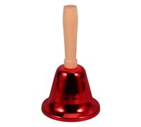 OHPHCALL Campanello Per Cena Rumoroso Campanello Per Chiamata A Mano Per Aula Scuola Ristorante Chiesa Hotel Manico in Metallo E Legno Rosso