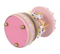 OHPHCALL Carillon Giostra Rosa in Legno e Plastico con Cavalli Rotanti e Movimento Elevabile, Scatola Musicale Vintage per Decorazioni Festive e Celebrazioni Natalizie