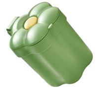 OHPHCALL Cestino da Tavolo a Forma di Fiore Coperchio in ABS Verde | Piccolo Bidoncino per Camera e Cucina, Stile Semplice, Robusto, Non Si Deforma, Uso Quotidiano