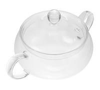 OHPHCALL Ciotola in Vetro Trasparente Coperchio per Pentola Elettrica, Resistente al Calore e Antigraffio, per Cucina e Preparazione di Zuppe e Bevande Calde