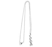 OHPHCALL Collana Ciondolo a Doppia Spirale Dna in Metallo Resistente, Set da 2 Pezzi, Gioielli Scientifici di Biologia e Chimica per Uso Quotidiano e Conferenze