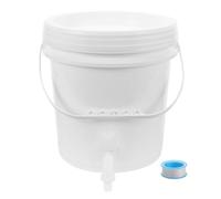 OHPHCALL Contenitore d'Acqua da 10l in Plastica Bianca con Rubinetto e Nastro Sigillante, Serbatoio Resistente e Minimalista per Campeggio