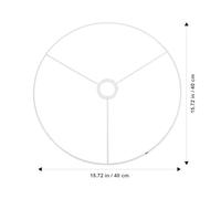 OHPHCALL Cornice per Paralume Rotonda 40 Cm Base E27, Struttura in Metallo Vintage per Lampade da Tavolo, Terra e Sospensione, Protezione per Gabbia Leggera Multifunzionale