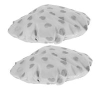 OHPHCALL Cuffia da Doccia per Sauna con Condizionamento Profondo Maschera per in Carta Stagnola Cuffie Riutilizzabili per Colorare i 2 Pezzi Design a Cuore Grigio