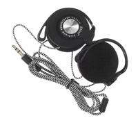 OHPHCALL Cuffie Auricolari a Gancio 3,5mm Sportive Nero | Audio Stereo Avvolgente, Compatibili Vari Dispositivi Digitali, Comode da Indossare, in PC Acciaio Inox Lega