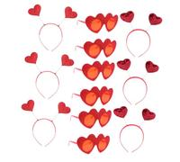 OHPHCALL Decorazioni Di San 12 Pezzi Set Di Occhiali A Forma Di Cuore E Cerchietti Per La Festa Appuntamento Romantico