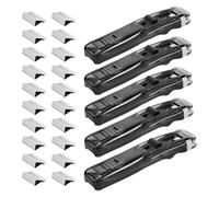 OHPHCALL Dispenser Mini Clip Porta-memo 5 Pezzi in Plastica con Clip di Ricarica in Metallo per Ufficio e Casa, Facile da Usare con Presa Forte