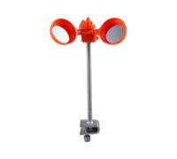 OHPHCALL Dissuasore Uccelli Riflettente Autunnale a Girandola per Giardino | Specchio, Ferro e Plastico, Decorazione Arancia, Resistente, Azionato dal Vento per Frutteti