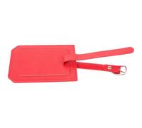 OHPHCALL Etichette per Valigie da Viaggio in Pu Rosso, Etichette Bagaglio Resistenti per Zaini e Valigie, Scrivi i Tuoi Dati Personali, per Viaggi Sicuri e Organizzati
