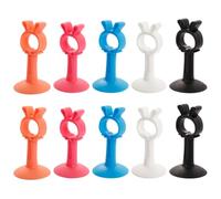 OHPHCALL Fermaporta Fermo Porta Senza Fori 10 Pezzi in Silicone | Chiusura a Ventosa, per Maniglia e Pomello, Uso in Viaggio, Protezione Porta Antiurto