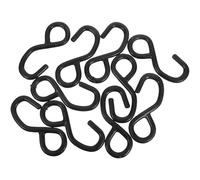 OHPHCALL Ganci di Fissaggio in Acciaio Nero 10 Pezzi Design a S per Ancoraggio Sicuro di Reti Bagagli e Ancoraggi per Fissaggio Carico in Attività di Logistica