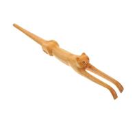 OHPHCALL Grattaschiena Forma di Gatto Manico lungo Massaggiatore per Schiena in Legno Strumento per Alleviare Prurito per Adulti e Anziani