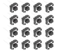 OHPHCALL Interruttore a Due Piedi 6x6x4.3/5/7 Mm in Plastica Nero 100 Pezzi per Controllo Leggero e Facile Sostituzione per Pcb e Breadboard