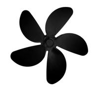 OHPHCALL Lame per Ventilatore da Stufa a Legna Nere in Lega di Alluminio Design a 5 Pale per Festa Estiva, Accessorio Efficiente per Riscaldamento e Grande Volume D'aria