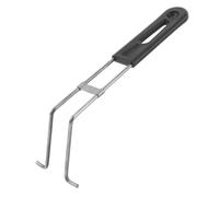 OHPHCALL Manico Colore Inossidabile da Cestello Friggere in Impugnatura Antiscivolo Resistente, Accessorio Argento per Cucina Domestica e Professionale