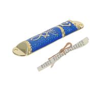 OHPHCALL Mezuzah Ebraica in Metallo Dorato per Porta Esterna Placca Religiosa con Testo Sacro Visibile Design Vintage Decorativo per Casa Set Leggero e Resistente per Stipite Porta