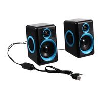 OHPHCALL Mini Altoparlanti Casse Sonore Portatili 2 Pezzi USB Suono Forte in ABS per Computer Desktop e Laptop per Casa e Auto