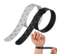 OHPHCALL Misuratore Nero e Bianco 2 per Polso in Pu Braccialetti da Strumento Portatile per Misurare la la Circonferenza del Polso del Bracciale