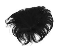 OHPHCALL Parrucche Nere Corti Per Uomini Di Sostituzione Per Perdita Di Sintetici Naturali Per Uso Quotidiano Look e Dritto Copertura Per Calvizie